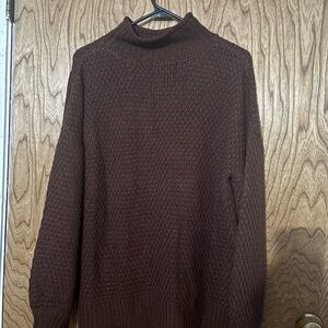 Elegant Brown Turtleneck Sweater